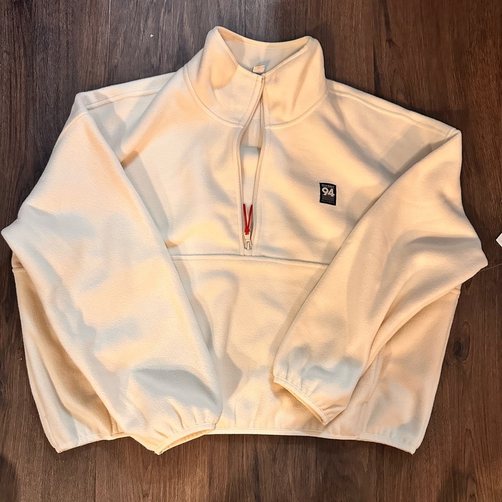 NWT! Old Navy Oversized Performance Microfleece Cropped Half Zip - Picture 5 of 6
